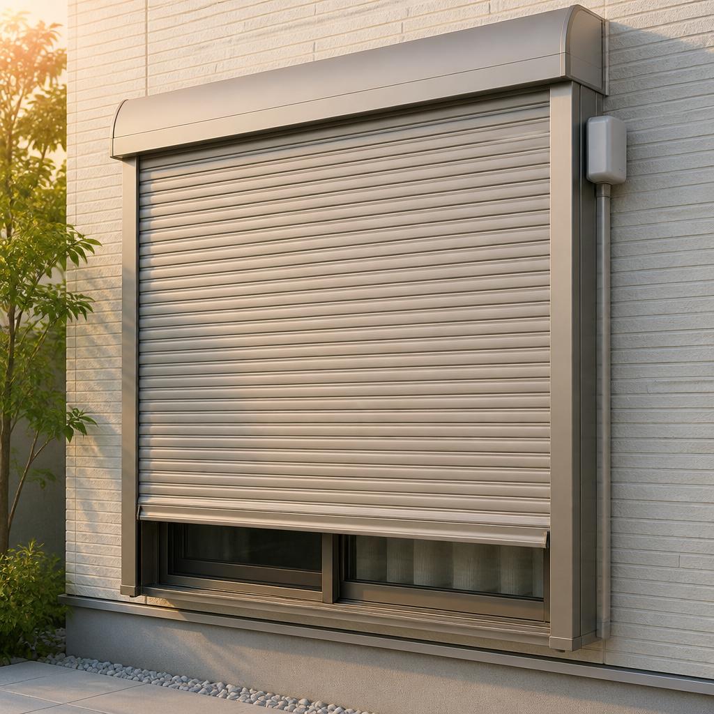 手動シャッターを電動化！朝夕の開閉がラクラクに！