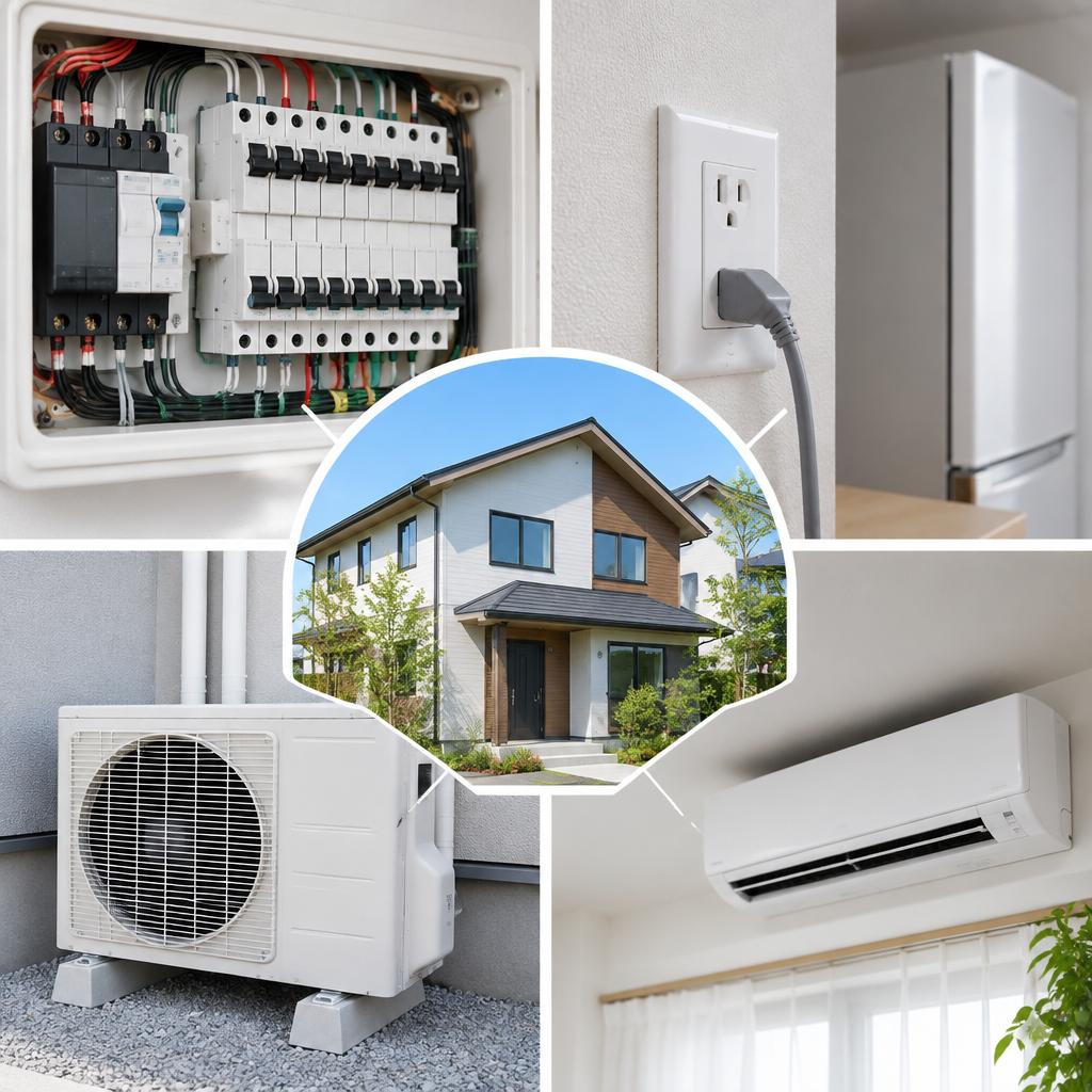 200Vの充電用屋外コンセント設置に必要な電気工事