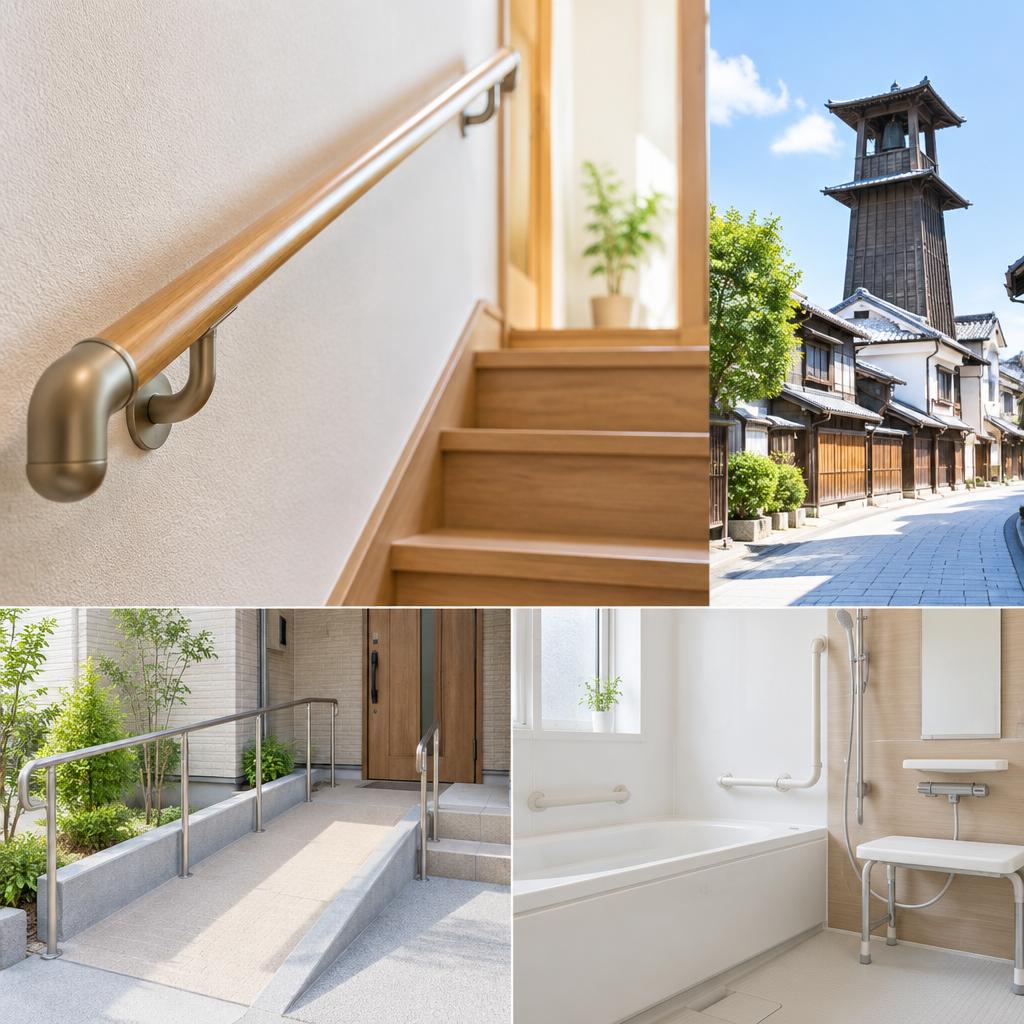 川越市で介護リフォームをお考えなら。手すり一本から、安心して歩ける住まいへ。住宅改修や補助金のご相談もM8株式会社にお任せください。