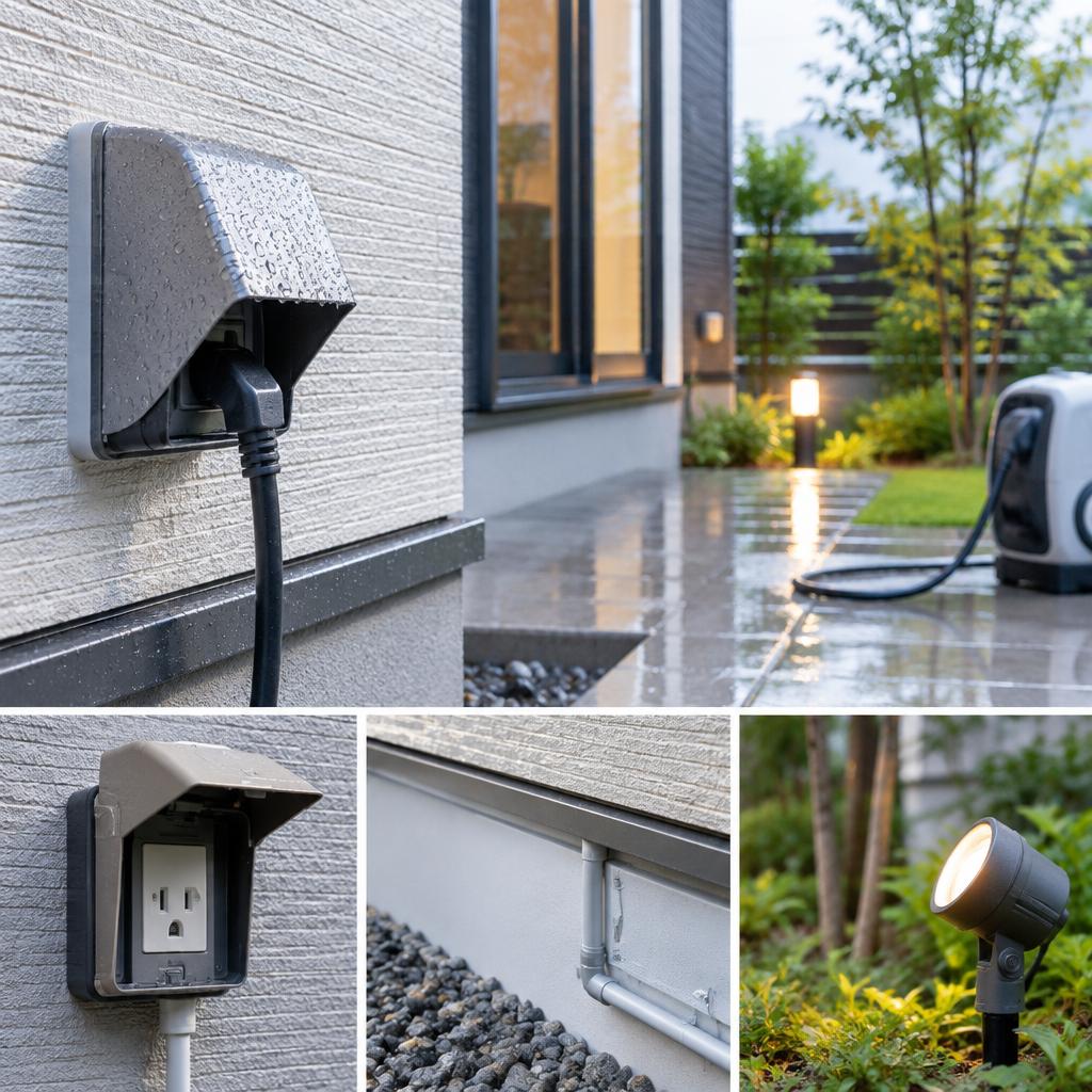 屋外だからこそ、防水性能と漏電対策を丁寧に