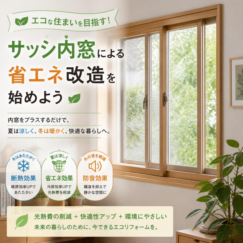 エコな住まいを目指す！サッシ内窓による省エネ改造を始めよう