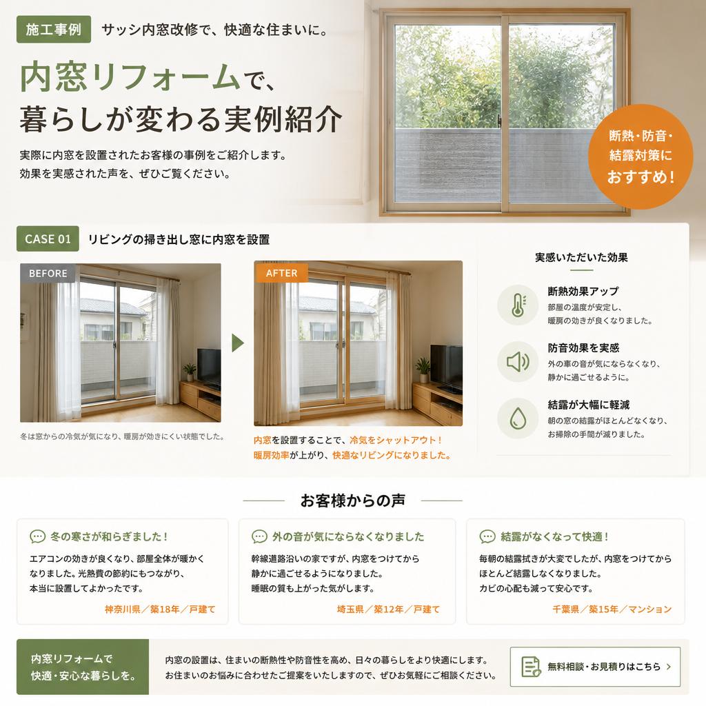 実際の施工事例とお客様の声
