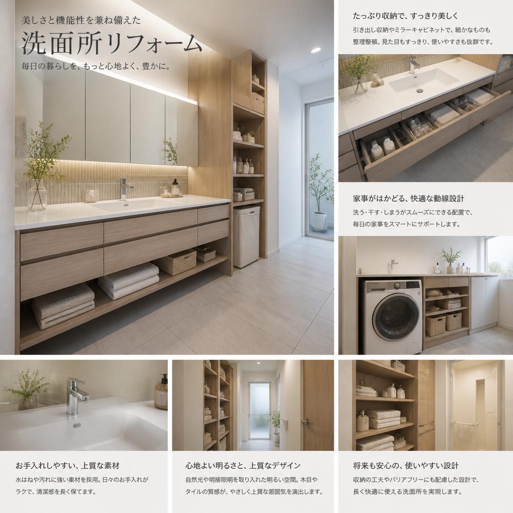 洗面所もスタイリッシュに大変身！