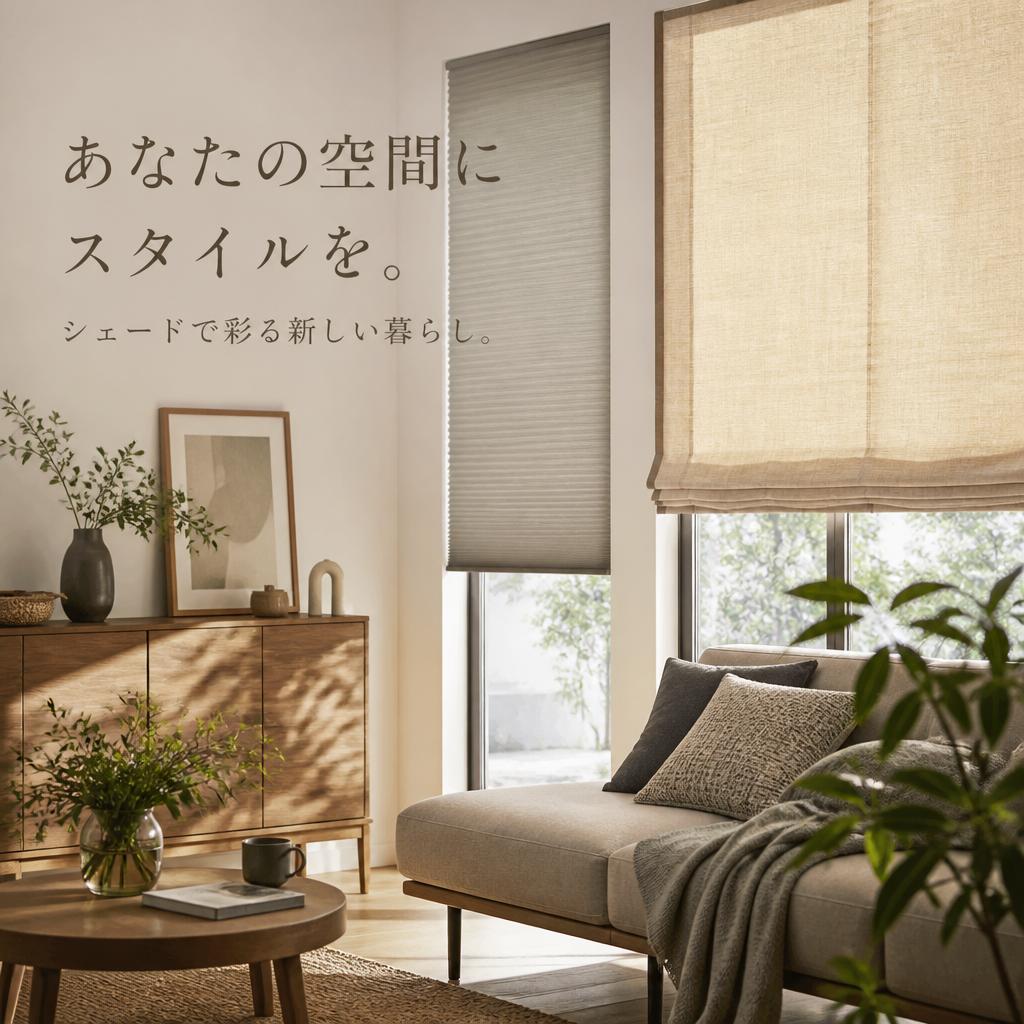 あなたの空間にスタイルを。シェードで彩る新しい暮らし。