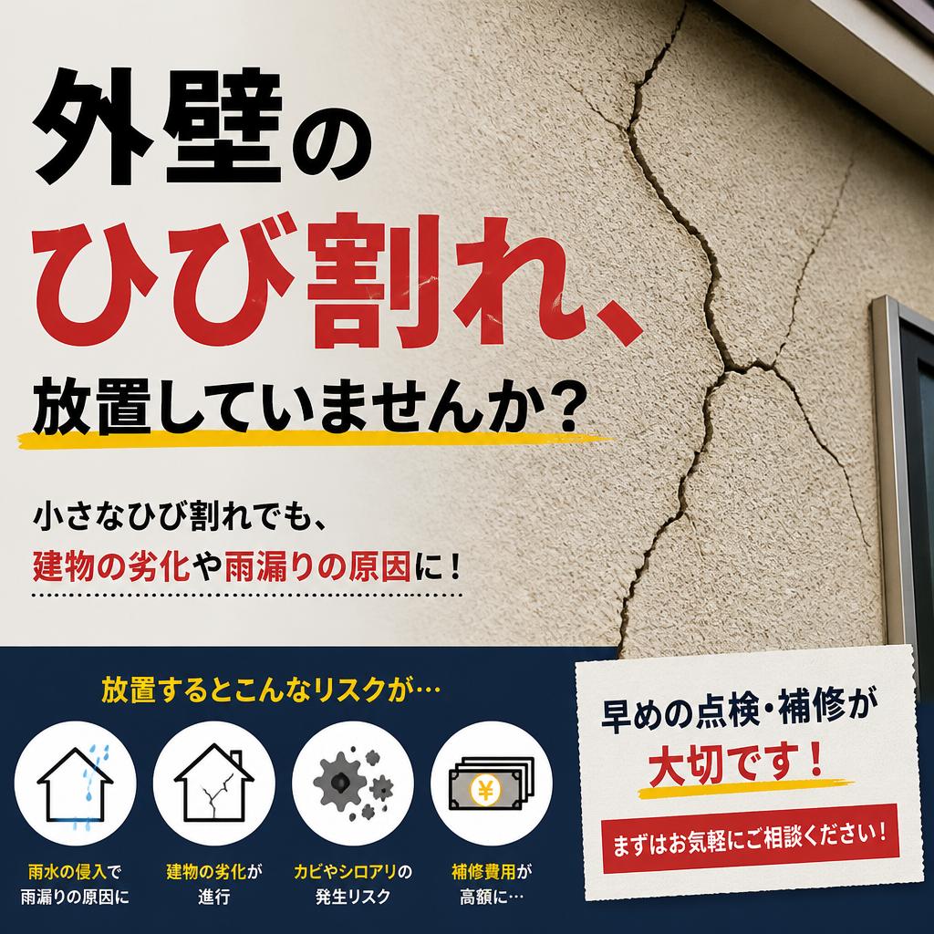外壁のひび割れ、放置していませんか？