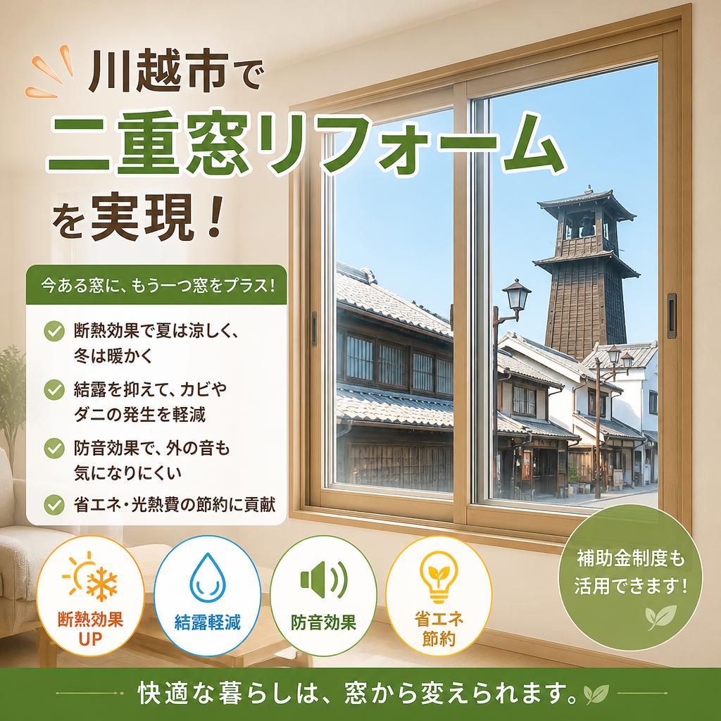 川越市で二重窓リフォームを実現！