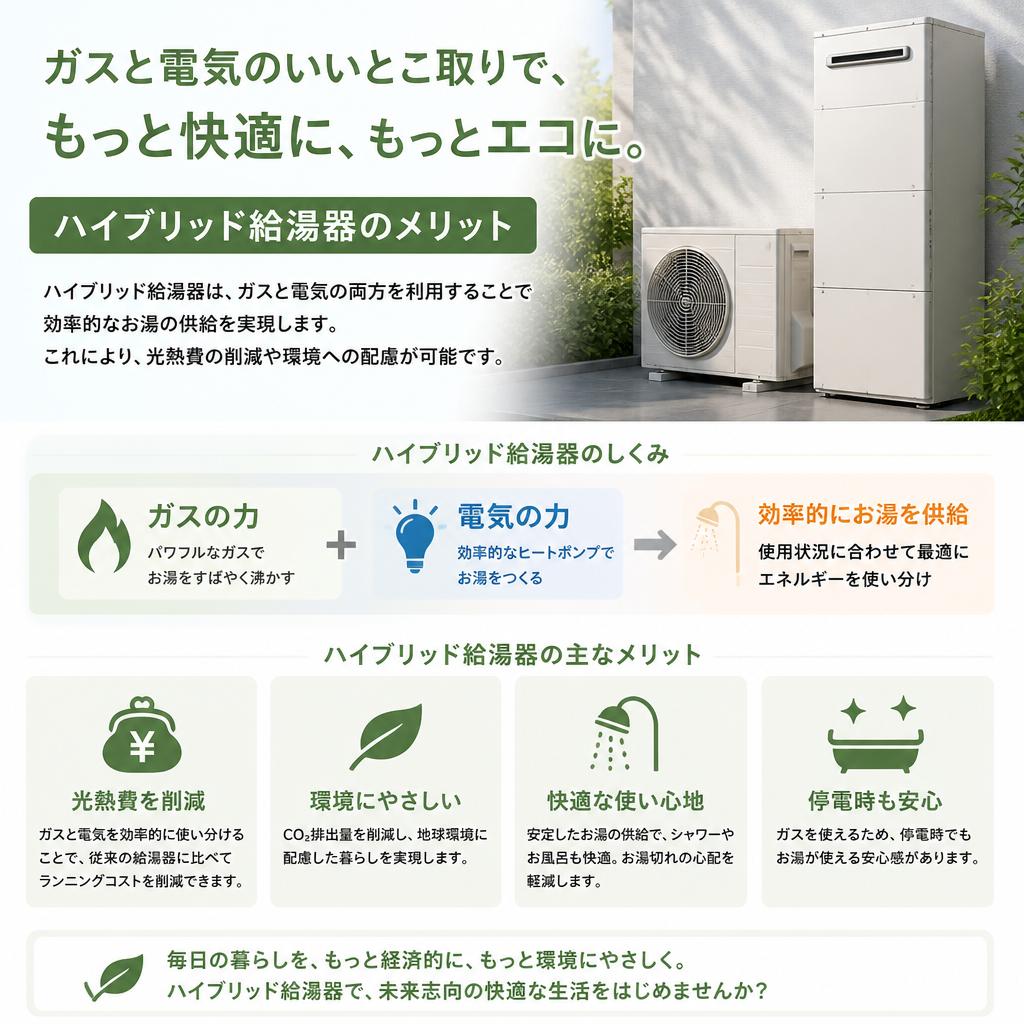2. ハイブリット給湯器の魅力