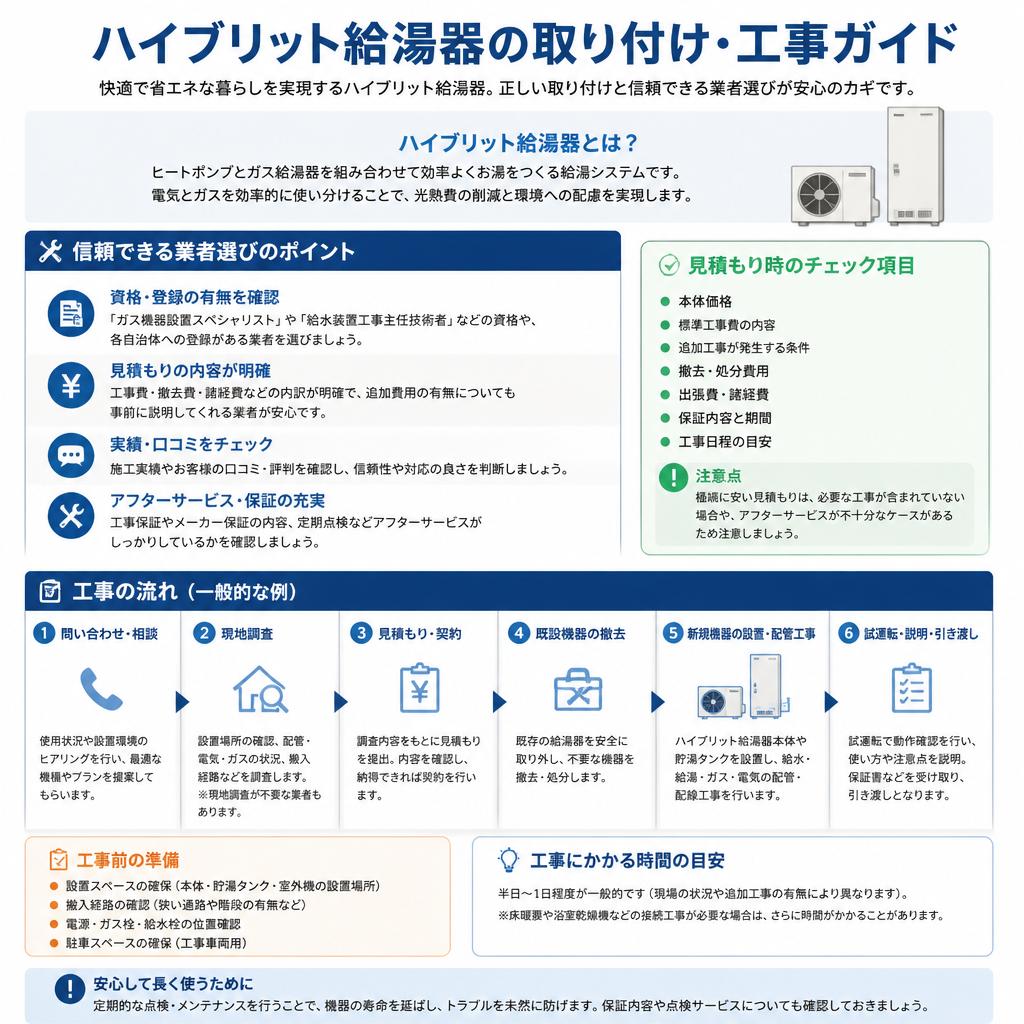 4. 取り付けや工事についての注意点