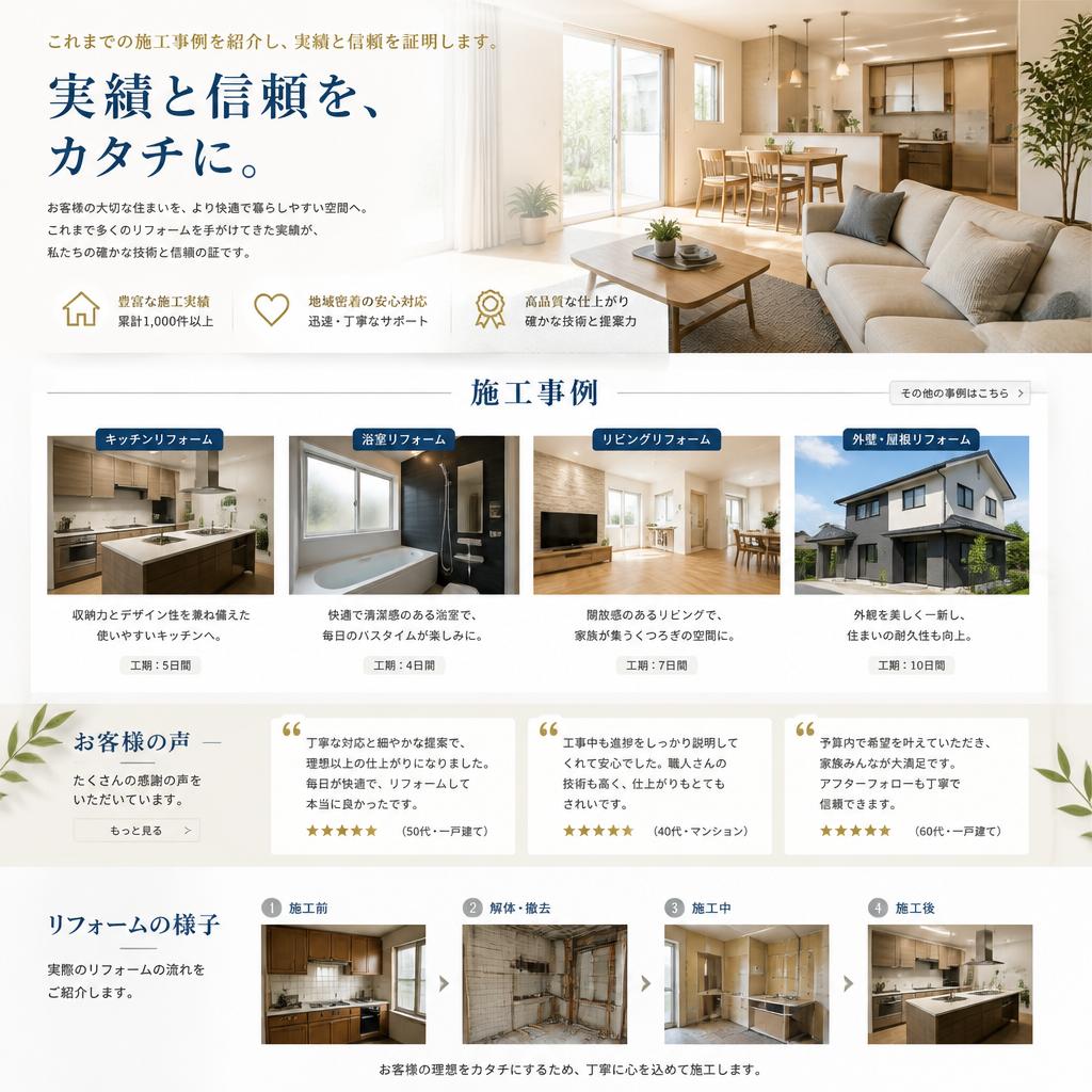 施工事例とお客様の声