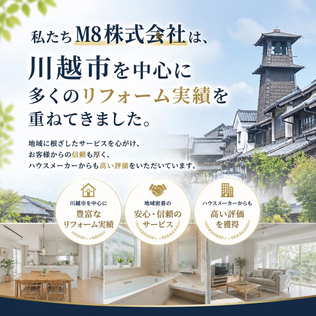 川越市での施工実績が多数！