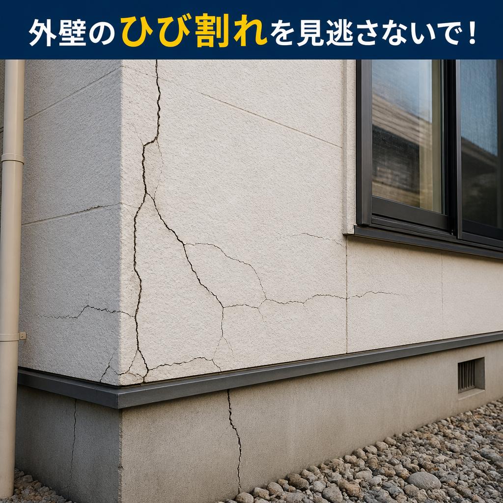 外壁のひび割れを見逃さないで！