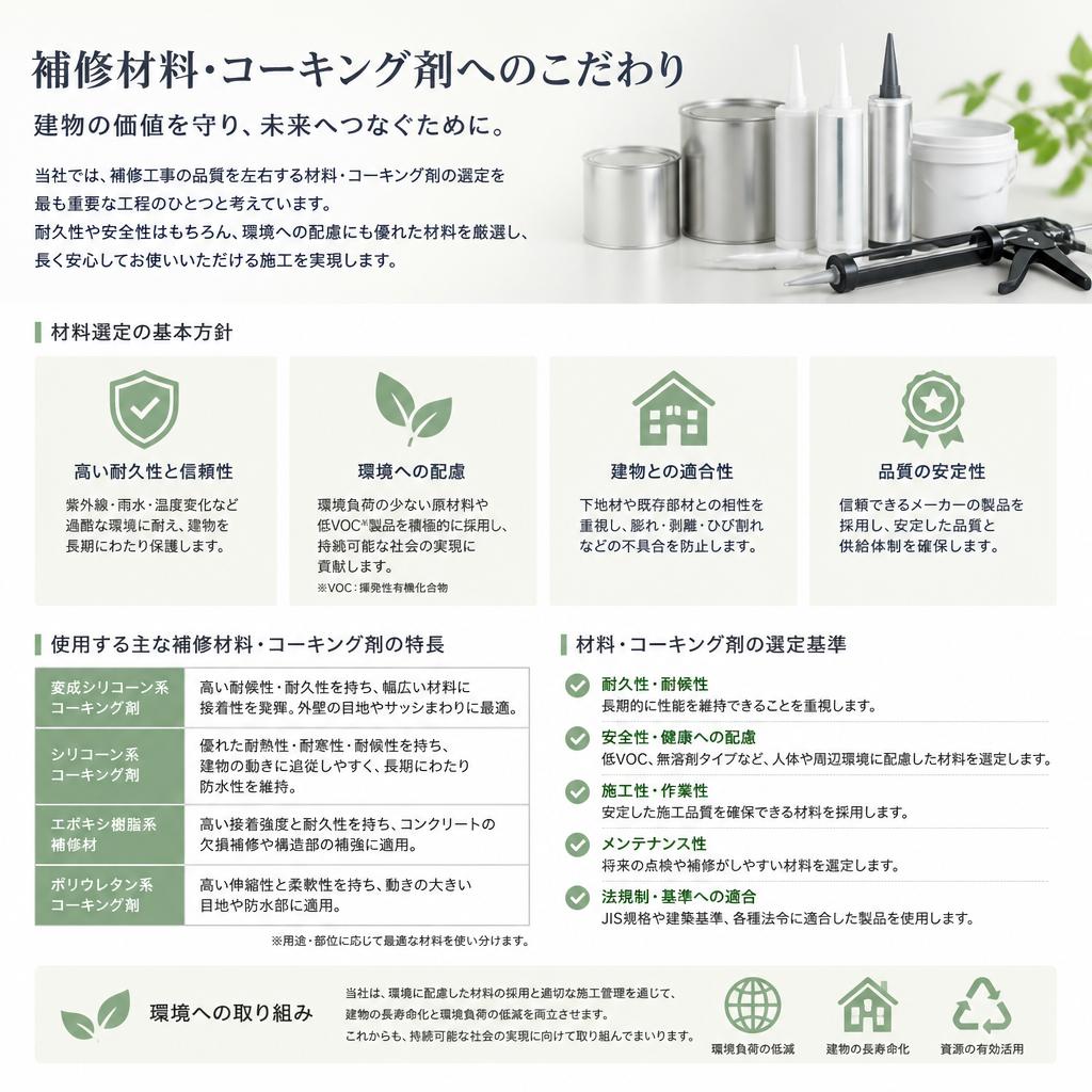 使用する材料と技術