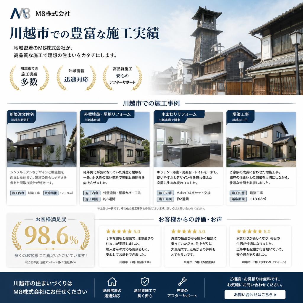 実績紹介：川越市の施工事例