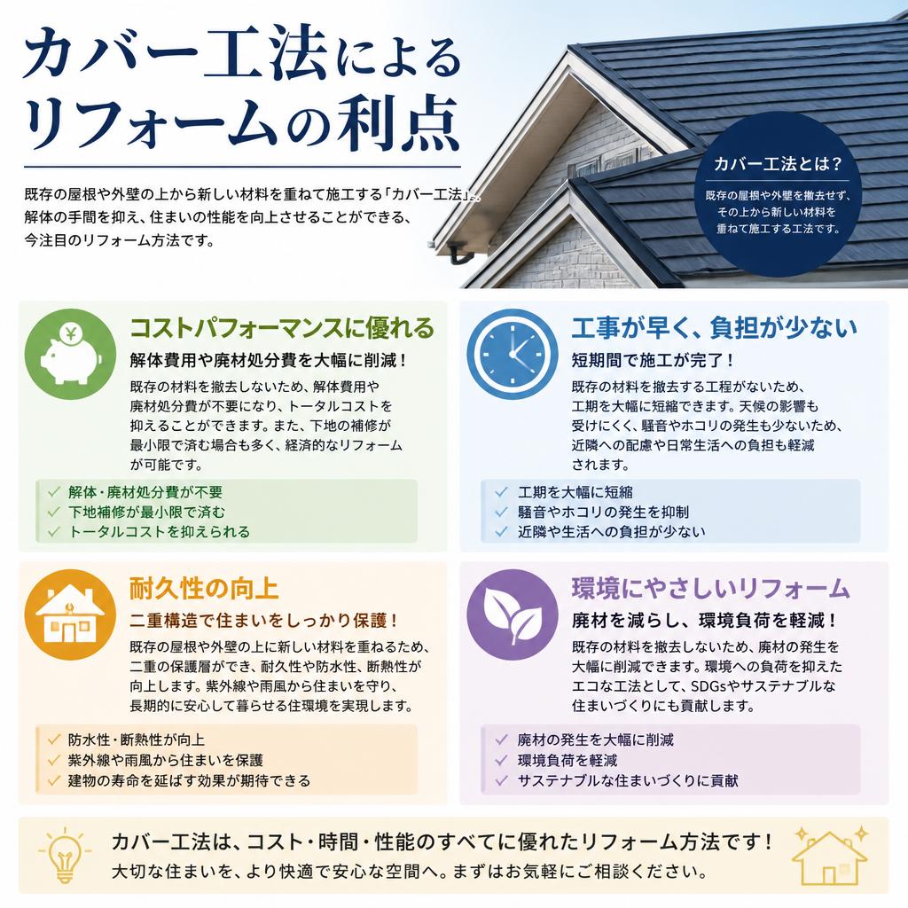 2. カバー工法のメリット