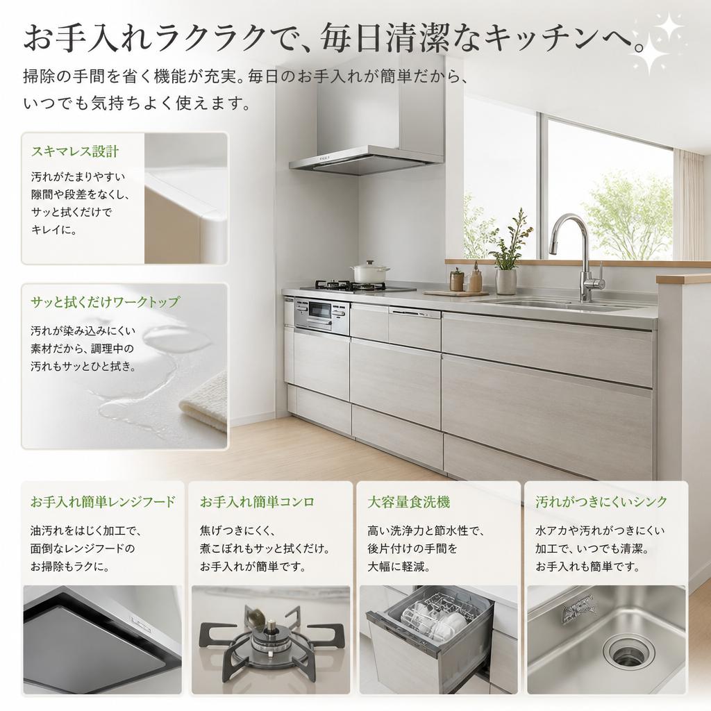 お手入れが簡単！