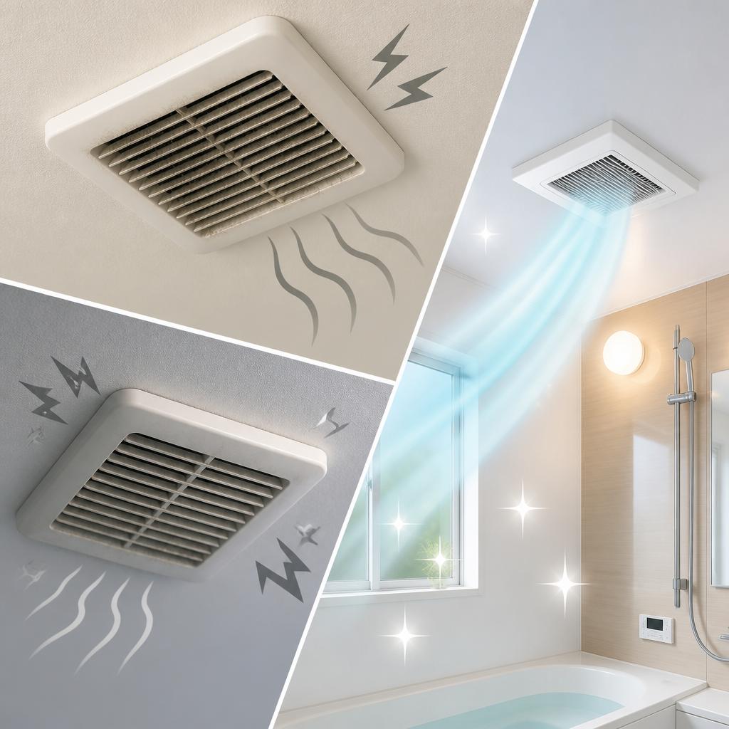 トイレや浴室の換気扇、異音や故障にお困りの方へ！